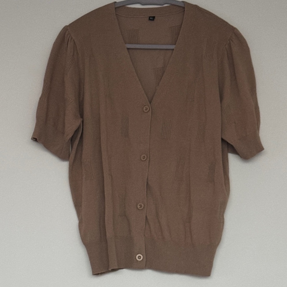Brown Button-Up Cardigan
